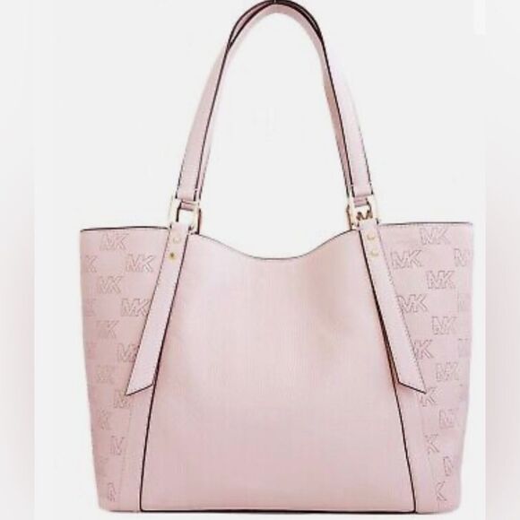 Michael Kors Arlo Powder Blush Large Leather Grab Tote - Picture 5 of 8